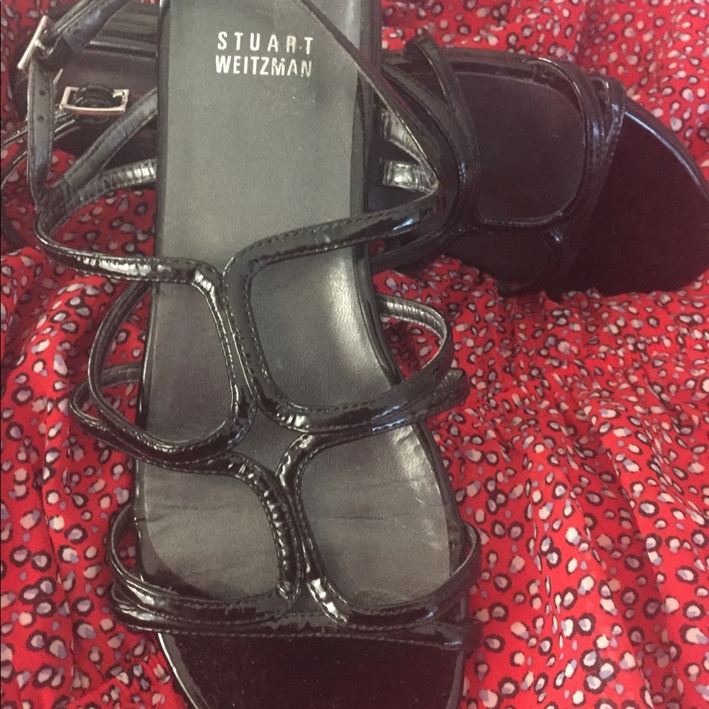 Black all leather patent sandal. Perfect for any occasion. Never worn.